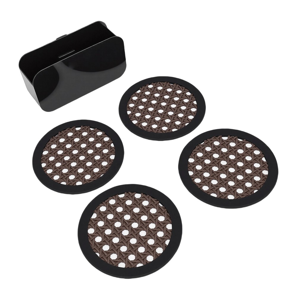 1-4PCS Elegant Silicone Coasters Set Heatproof Table Mat For Dining Room Kitchen