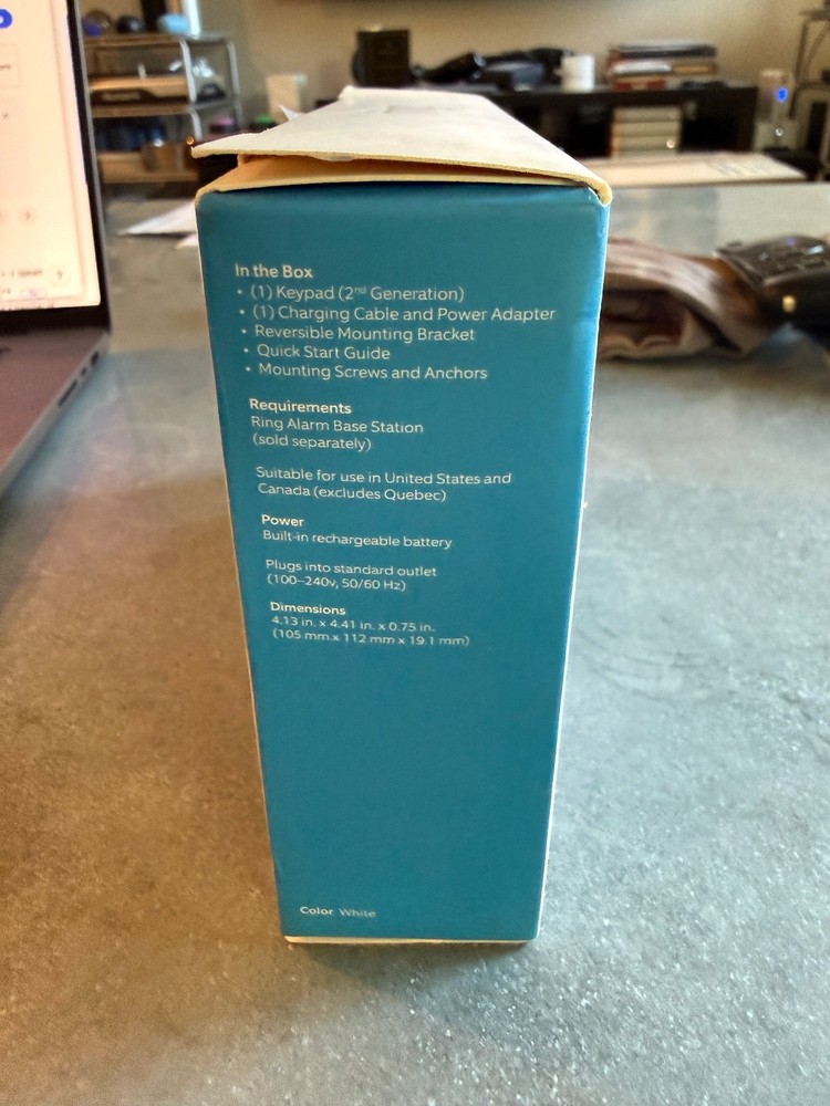 Ring Alarm Keypad (2nd Gen) - White - New