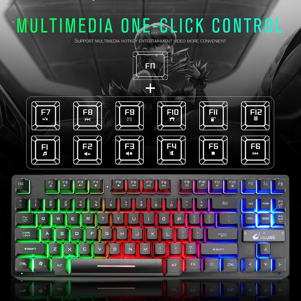 Mechanical Gaming Keyboard Notebook Keyboard 60% Sized