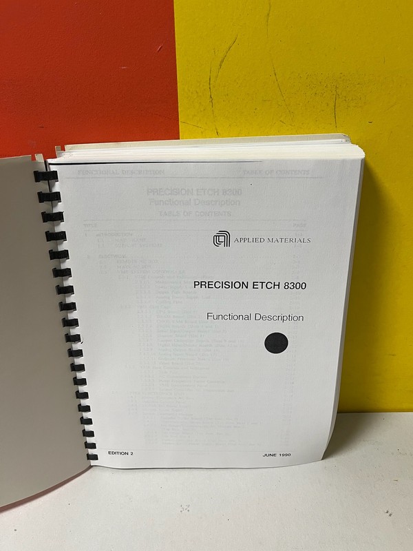 APPLIED MATERIALS PRECISION 8300 PRECISION ETCH 8300 Functional Description