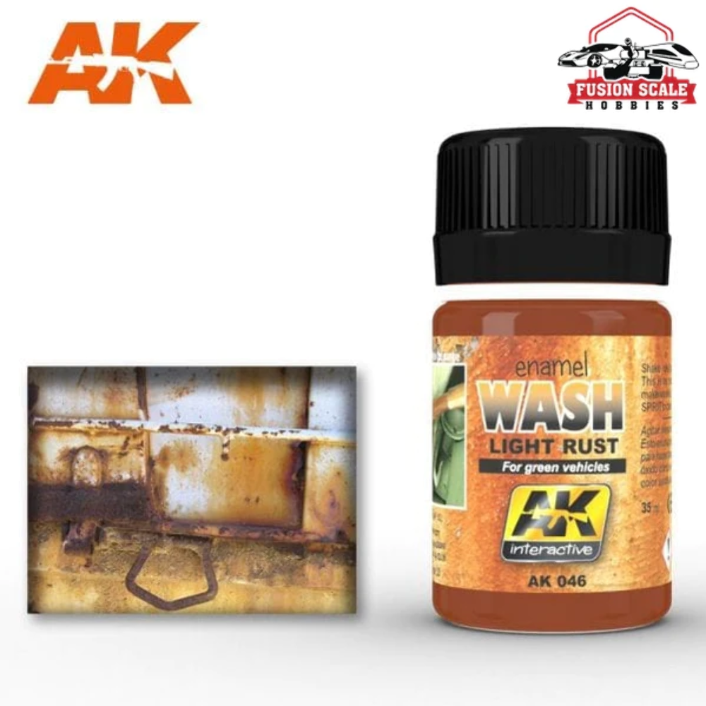 AK Interactive Light Rust Wash Enamel Paint 35ml Bottle