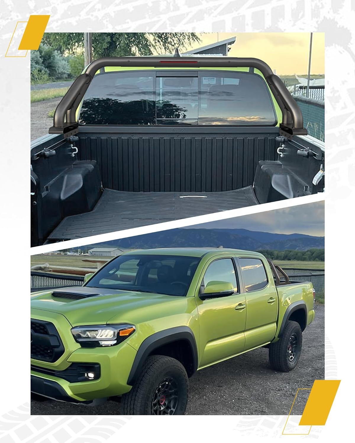 Roll Bar Fits for Toyota Tacoma 2005-2025 with Light Mounting Bracket Heavy Duty