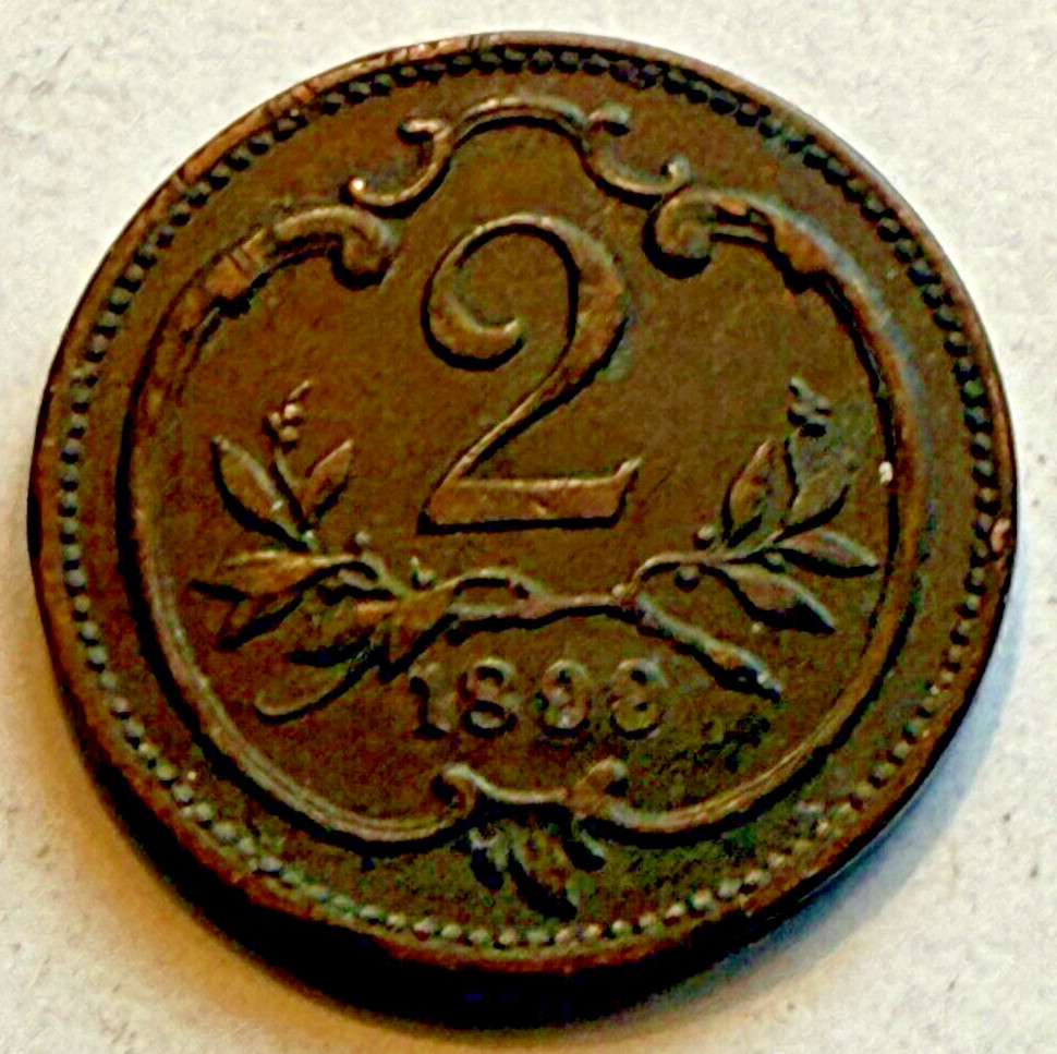1899 Austria-Hungary 2 Heller