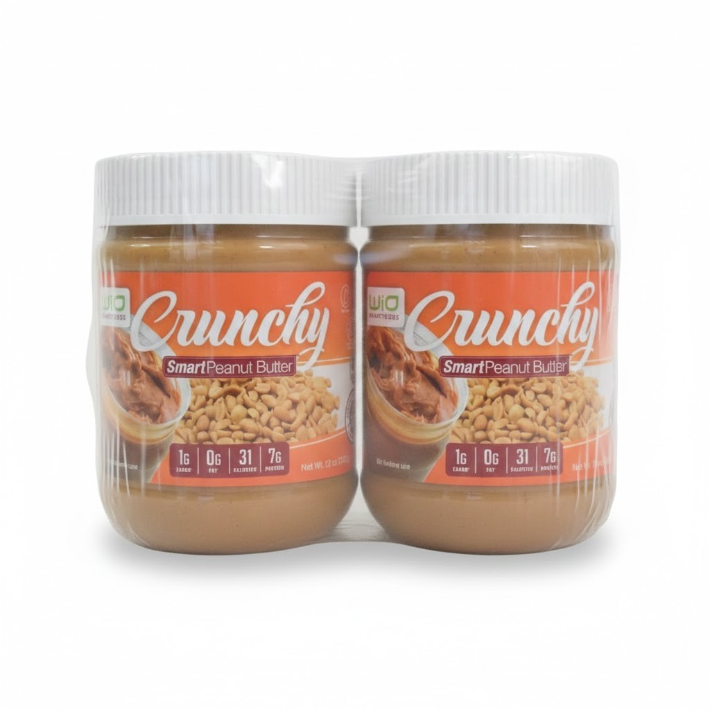 WiO SmartFoods Sugar-Free Crunchy Peanut Butter 2 Pack