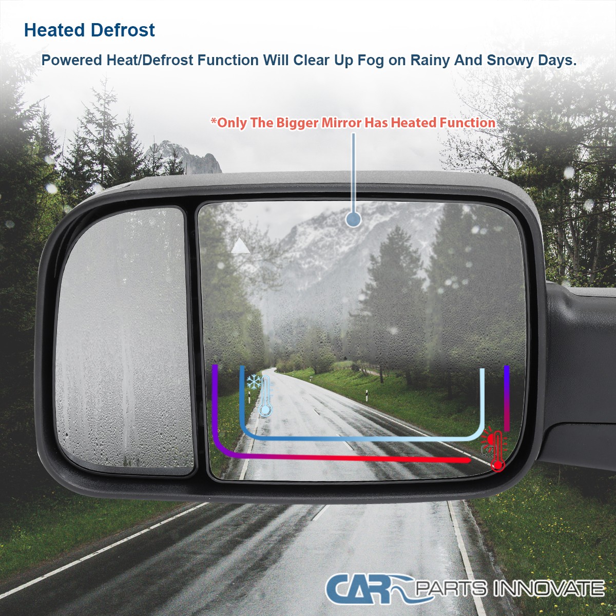 Fit 2019-2022 Ram 2500 3500 Rotatable Heat Towing Mirror+Puddle Left Driver Side