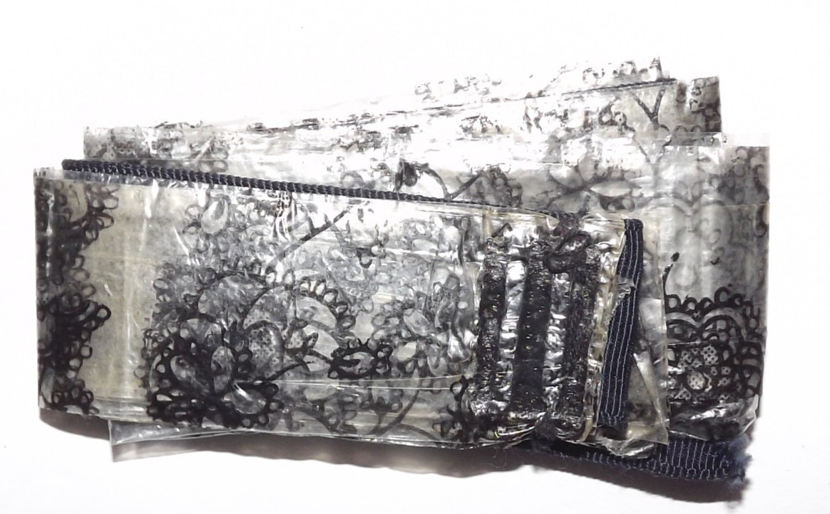 Vintage Rain Bonnet In Pouch Lady In Blue Bonnet By John Strevens