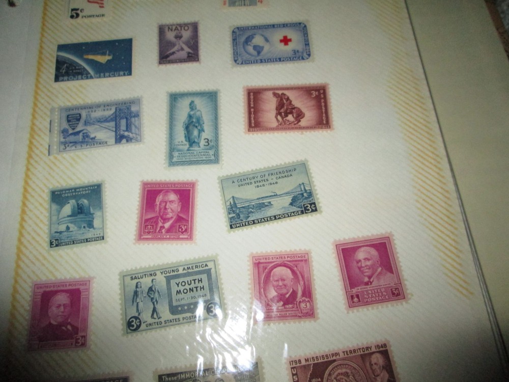 Stamp Collection VTG Stamps. 15 Binder Pages