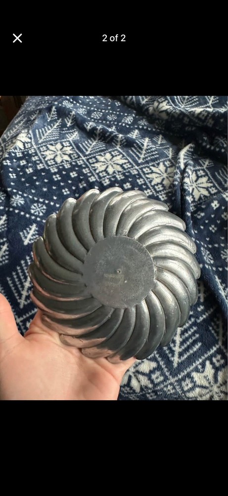 Vintage Silver Scalloped Dish Made In India