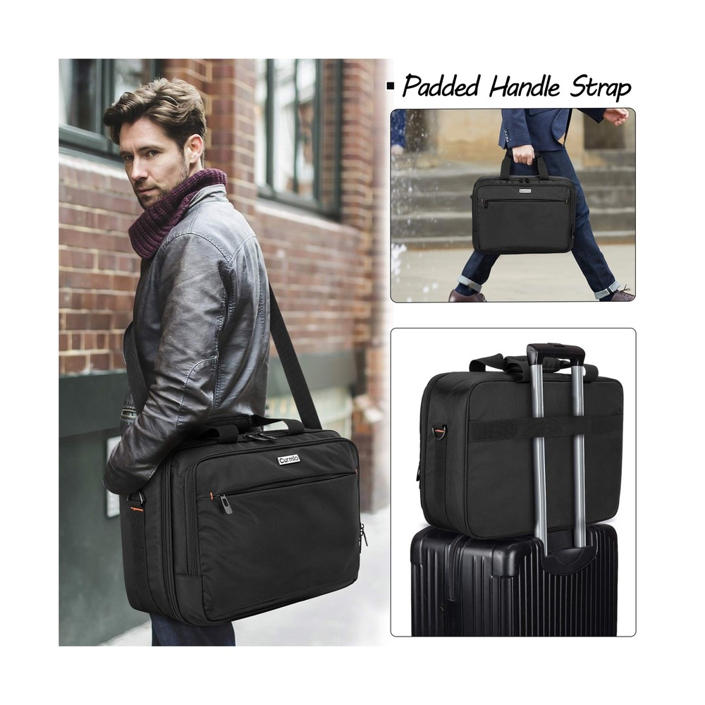 CURMIO Projector Carrying Case, Projector Bag with Laptop Compartment Compati...