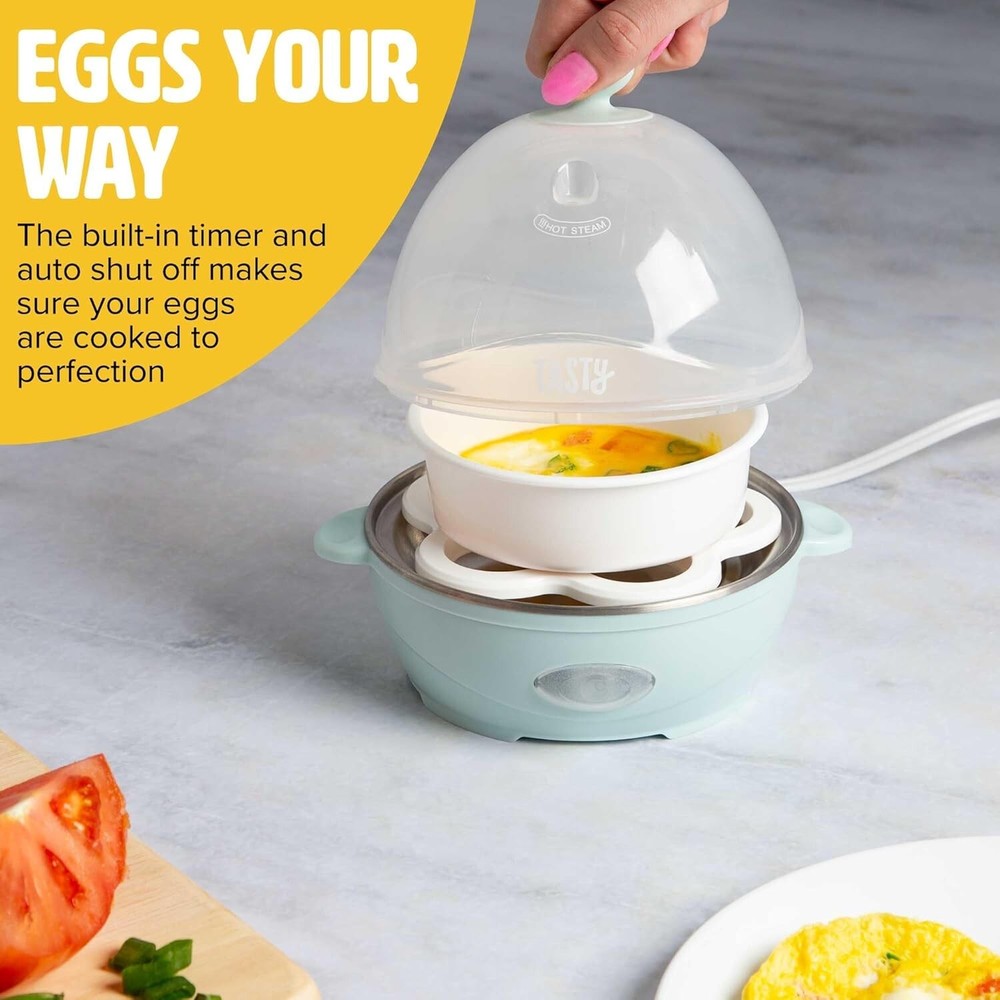 Mini Rapid Egg Cooker, 5-Egg Capacity for Perfect Hard Boiled Eggs or Omelets...