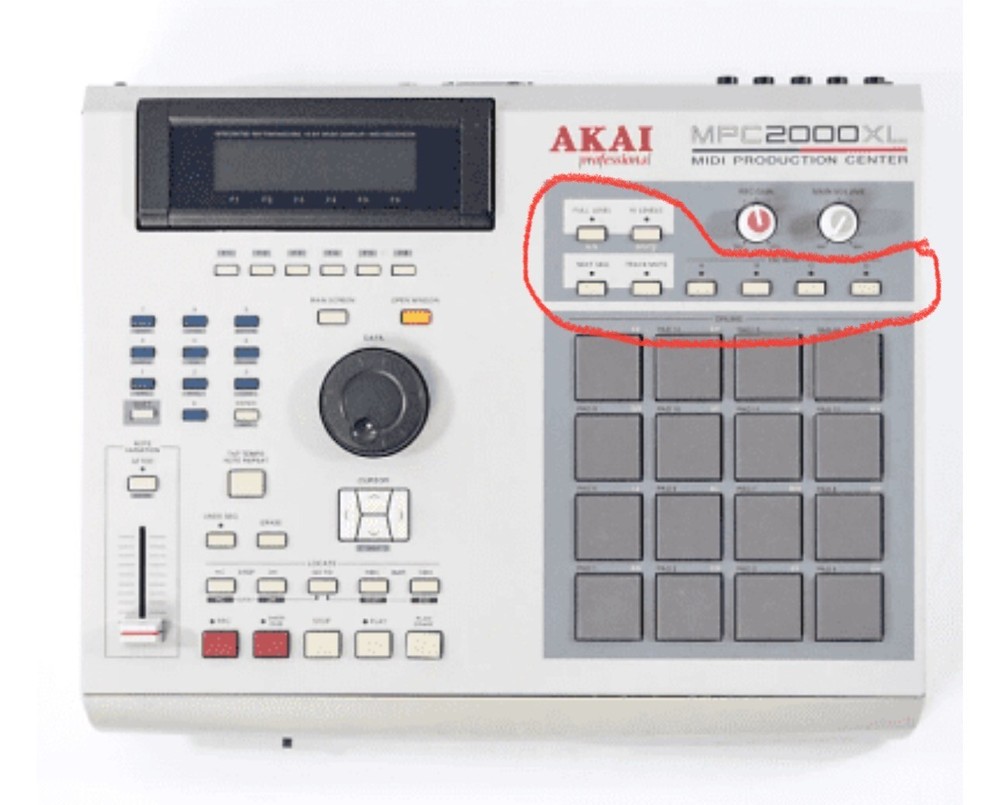 AKAI MPC2000XL Operation B PC Board # BA-L4014A502B