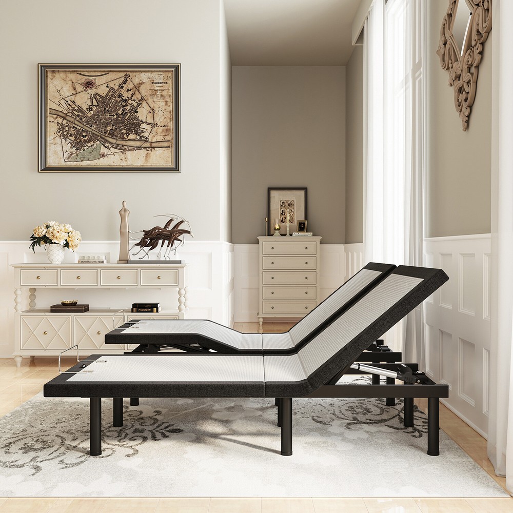 Adjustable Bed Frame Base Electric Massage Wireless Remote Control QUEEN KING