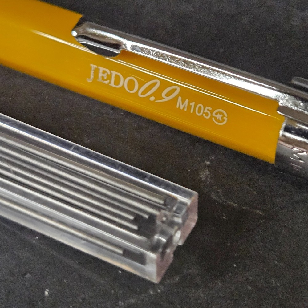 JEDO YELLOW .9 Micro AUTOMATIC DRAFTING PENCIL+ SPARE LEAD