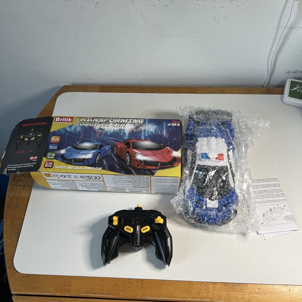Britik Transforming Robot Remote Control Car 2.4ghz Open Box