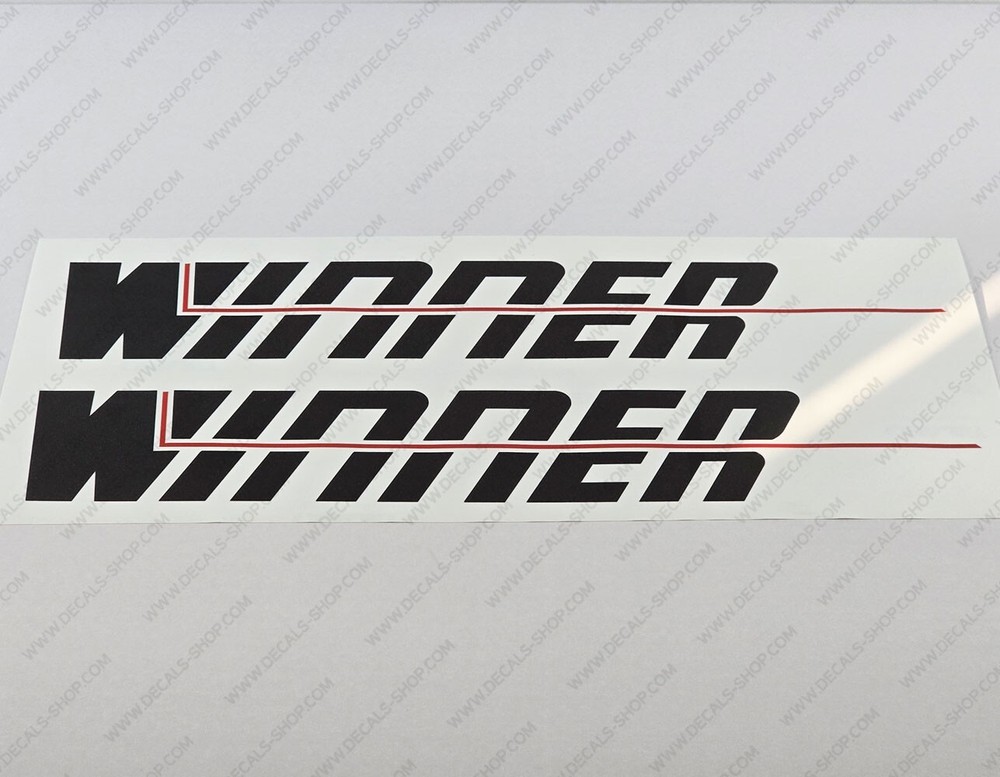 WINNER BOAT LOGO V1 DECALS 2 18" LONG