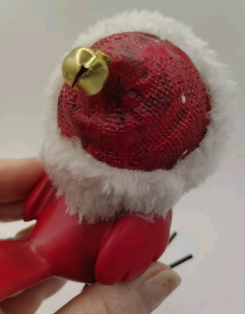 Cardinal With Poka Dot Santa Hat