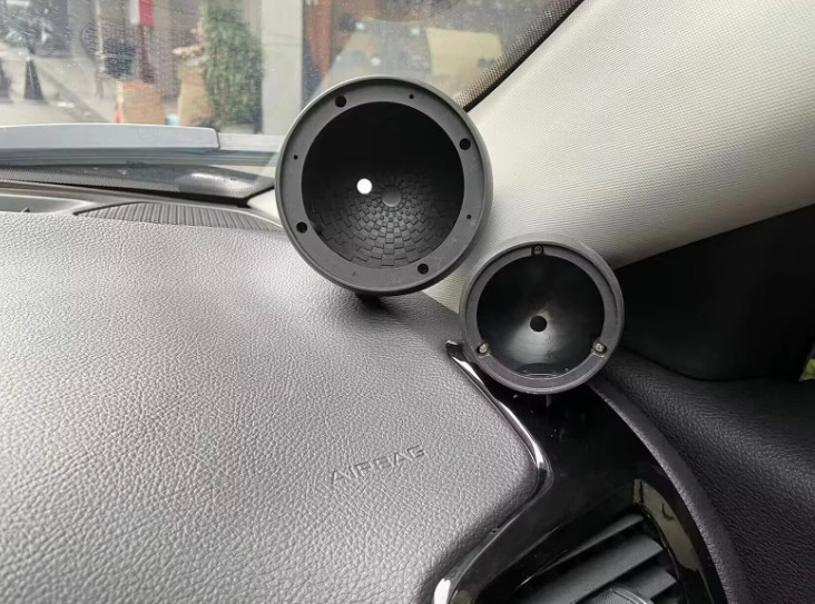 Tweeter & Midrange Speaker Pods Pair ABS Plastic A Pillar Dash Mount Mids Highs