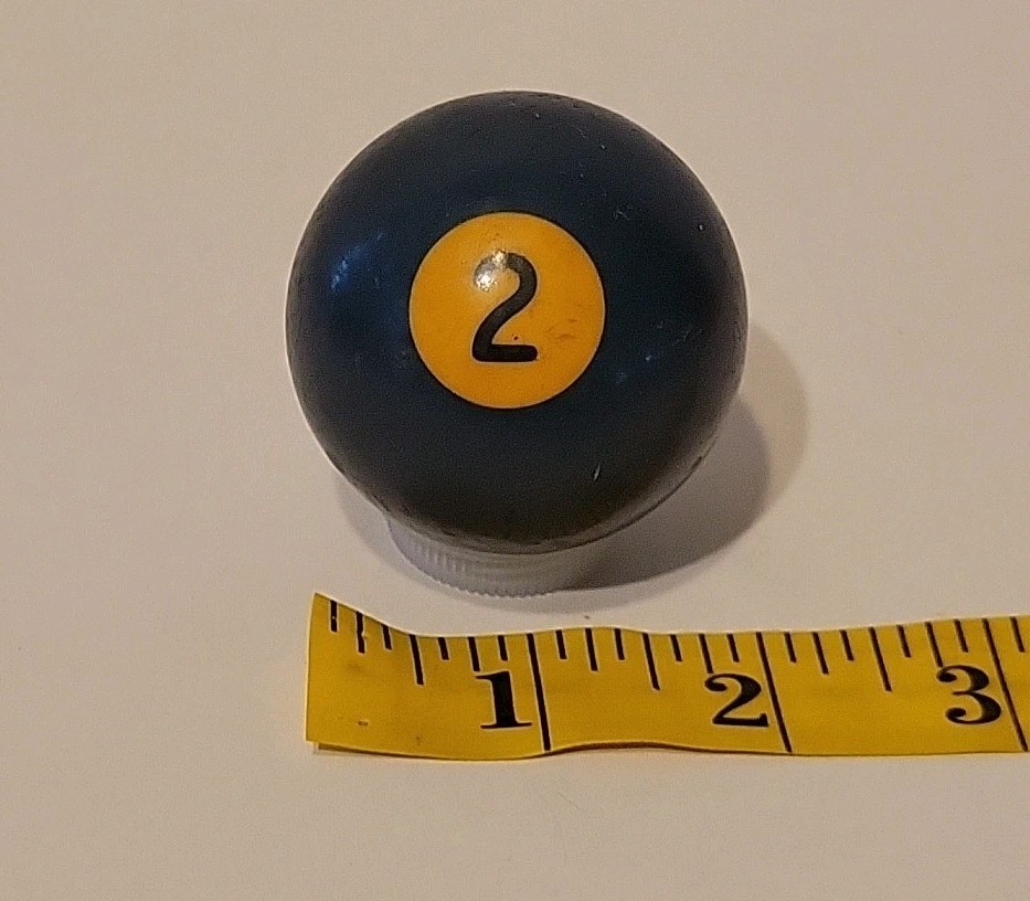 Vintage No. 2 Solid Blue Pool Ball Billiard 2" Replacement (M)