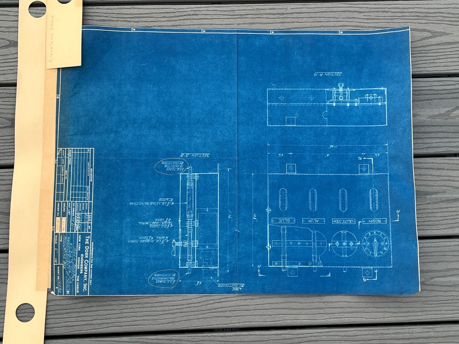 Lot 7 Vtg Industrial Blueprints Champion Paper Dorr Blue Print Cleveland Adka