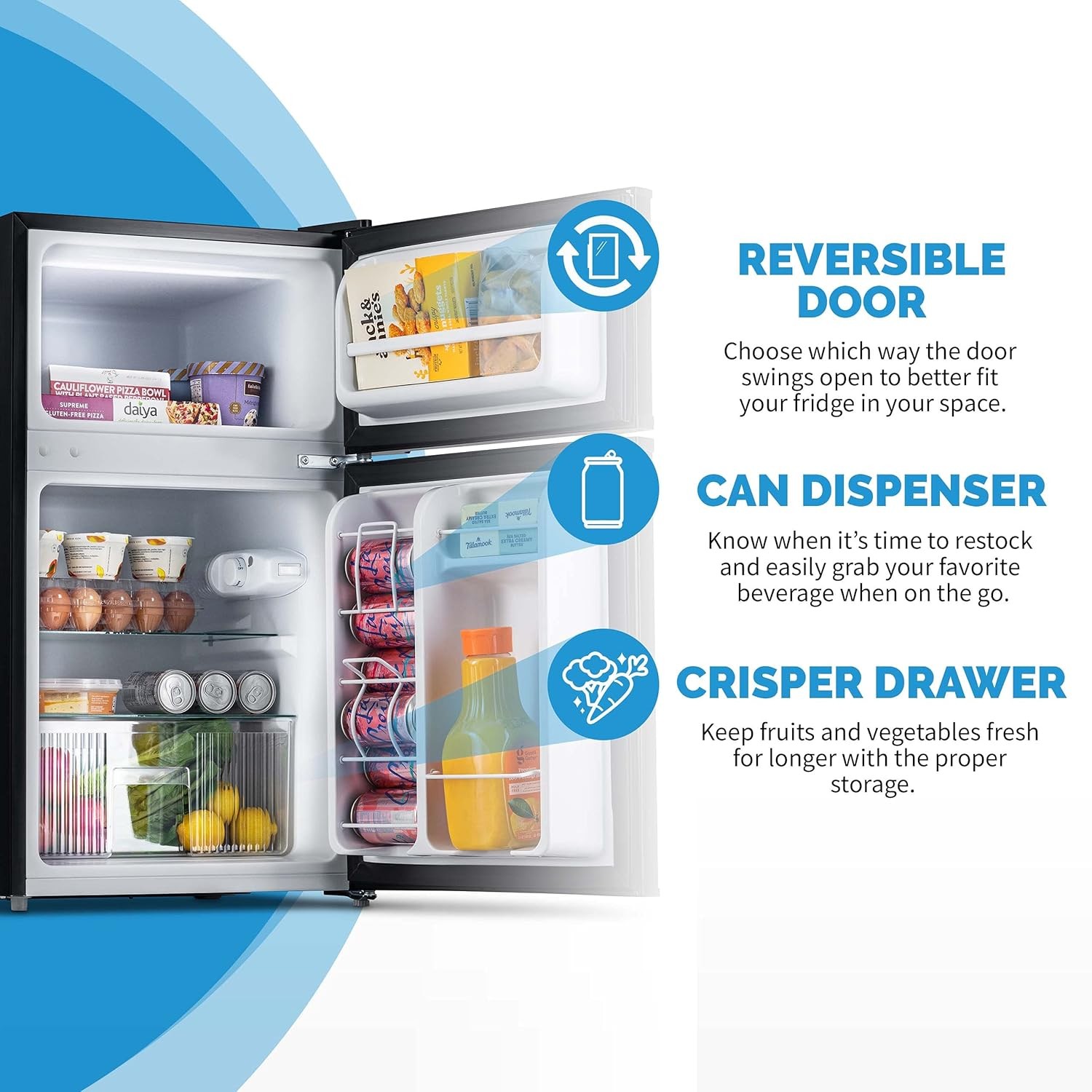 Newair NRF031GA00-RB Compact Mini Fridge with Freezer - Certified Refurbished