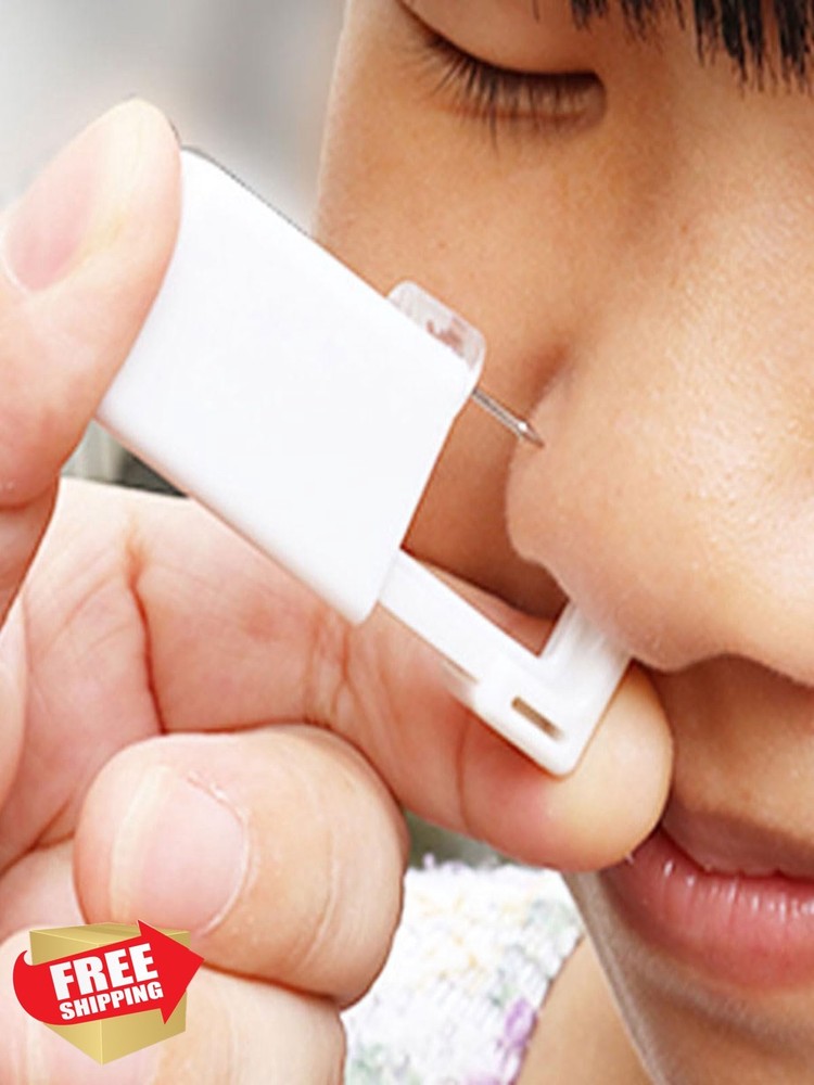 Nose Piercing Kit Tool White Self Nose Piercing Gun