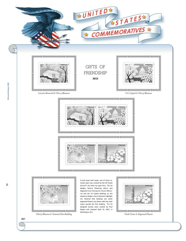 2015 U.S. Commemorative Singles COMPLETE Supplement (White Ace Alternative)