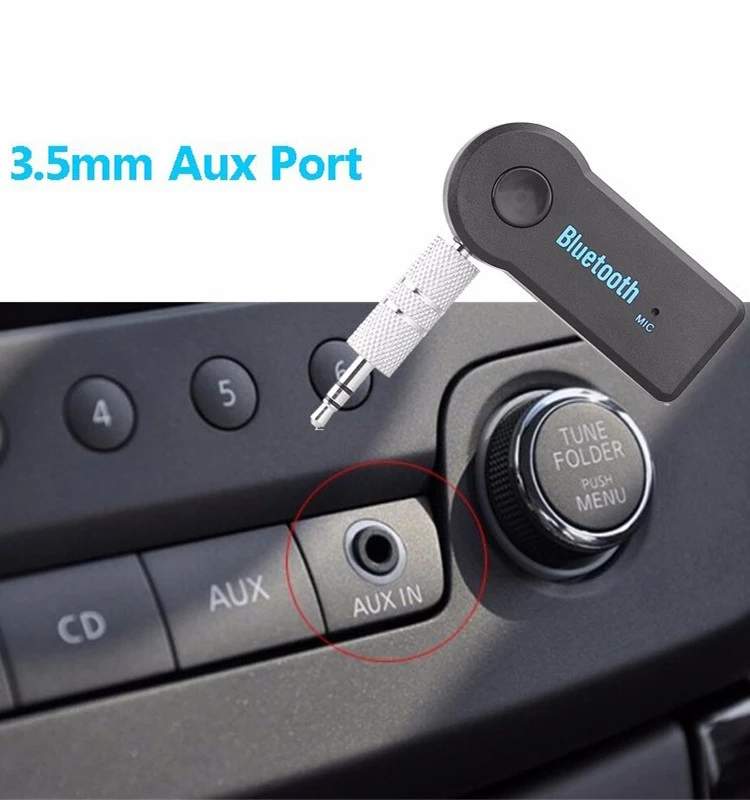 Universal Bluetooth Transmitter Car Kit 3.5mm Streaming Car Receiver Adapter US