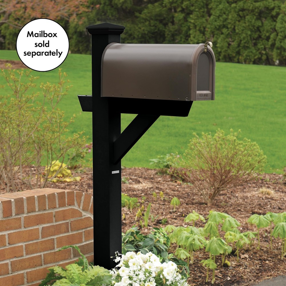 Mailbox Post Hazelton Black Model AD-MLBX1-BKE Highwood
