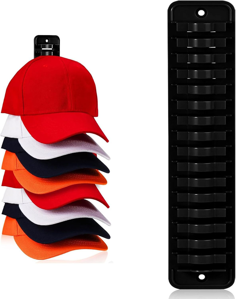 Hat Organizer for Baseball Caps, 1 Pack Hat Rack Adhesive Hat Hooks for Wall Hol