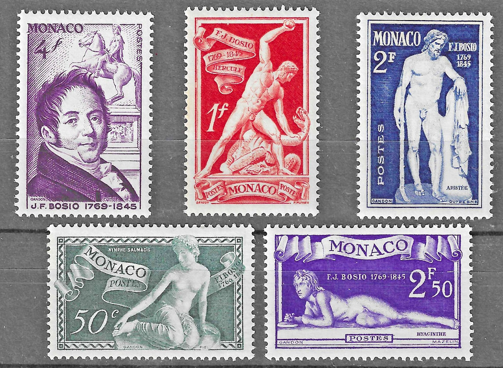 Monaco (1948)  - Scott # 209 - 213,   MNH