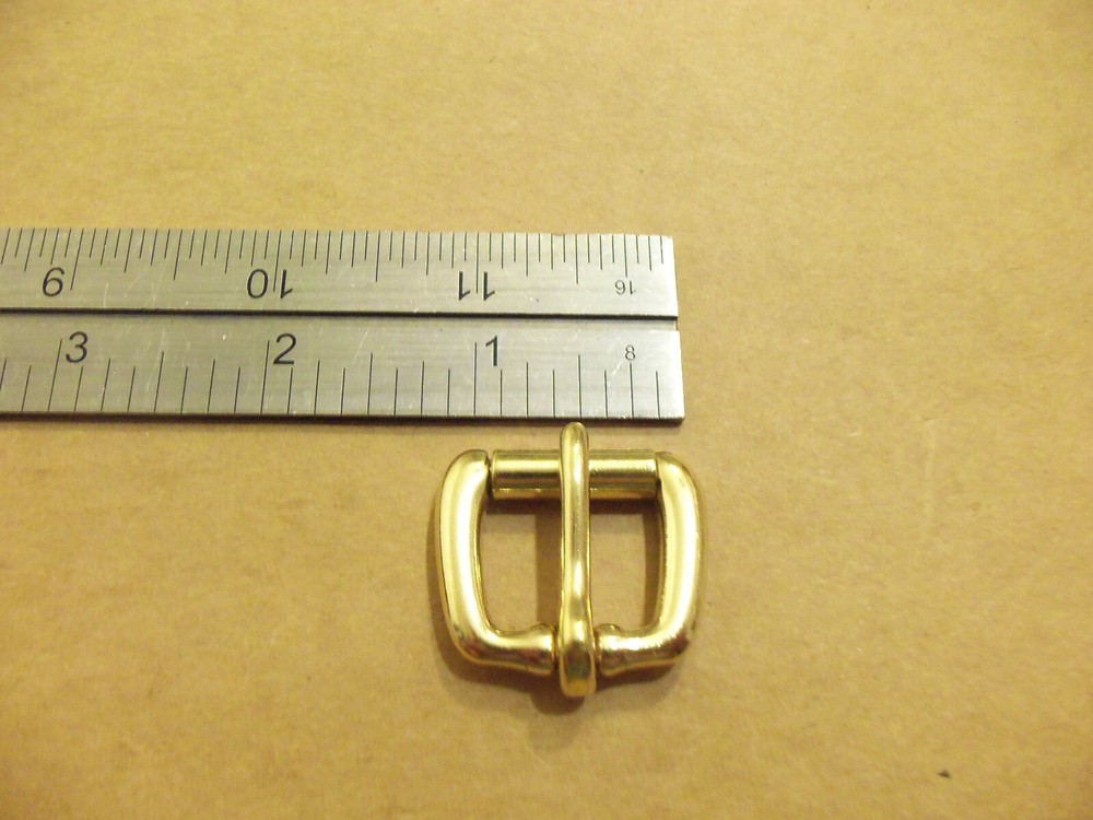 3/4" Solid Brass End Bar Roller Buckles (Pack Of 5)