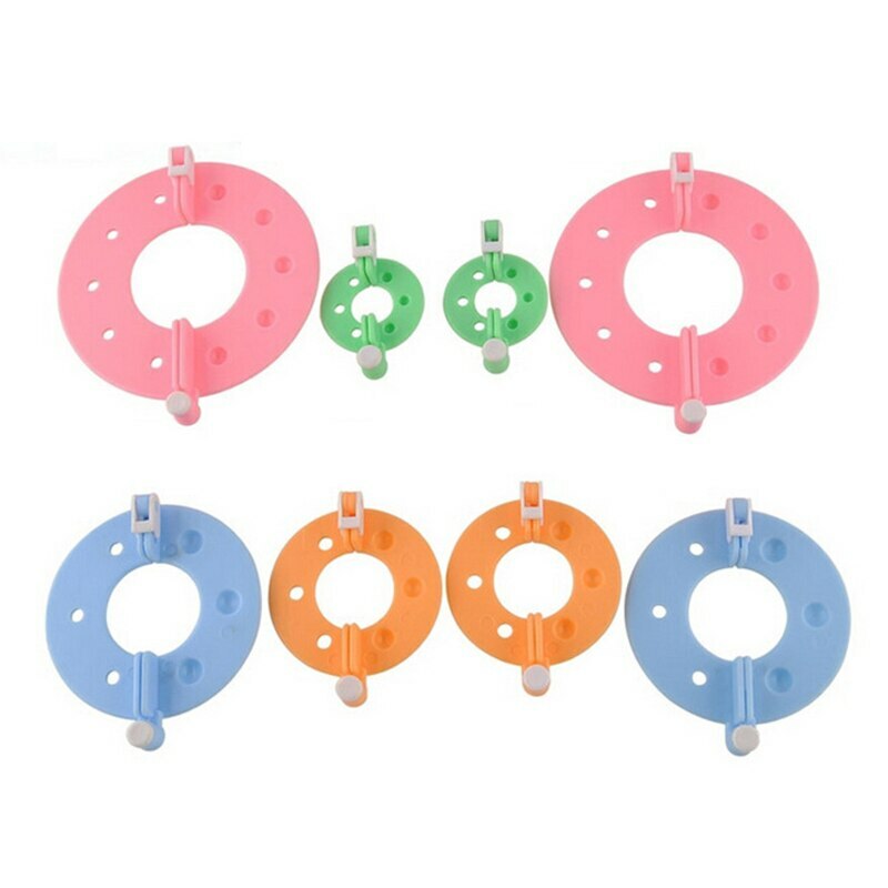 8Pcs 4 Sizes PomPom Maker Set Fluffy Balls Knitting Needles Craft Tool