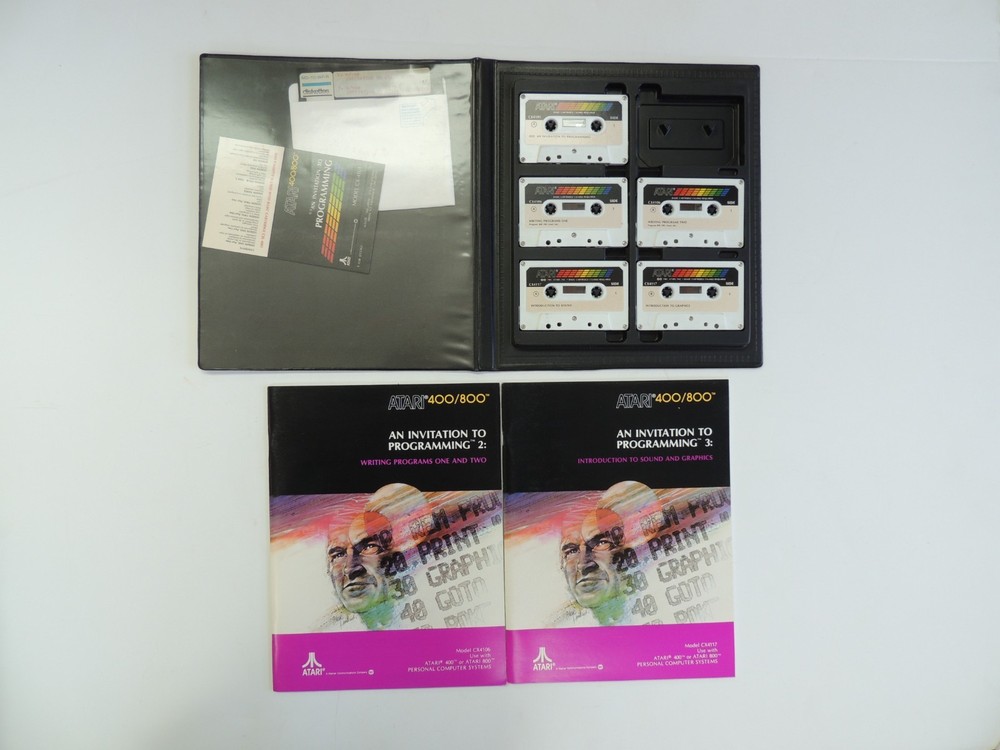 Vintage Atari 400/800 Software Lot Language Spanish Italian Programming Bookkeep