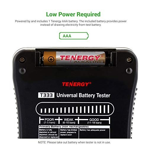 Universal Battery Tester with LCD Display - Multi-Purpose Cell Checker for AA, A