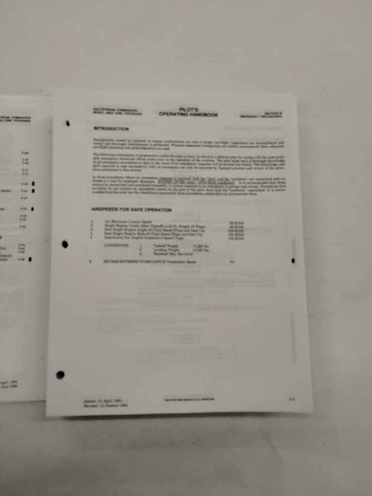 Aero Commander Jetprop Model 695A (1000) Pilots Operating Handbook & Supplements