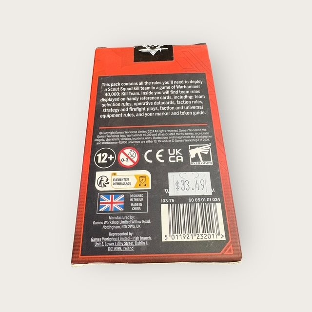 Games Workshop Warhammer 40K Kill Team Scout Squad Datacards 103-75