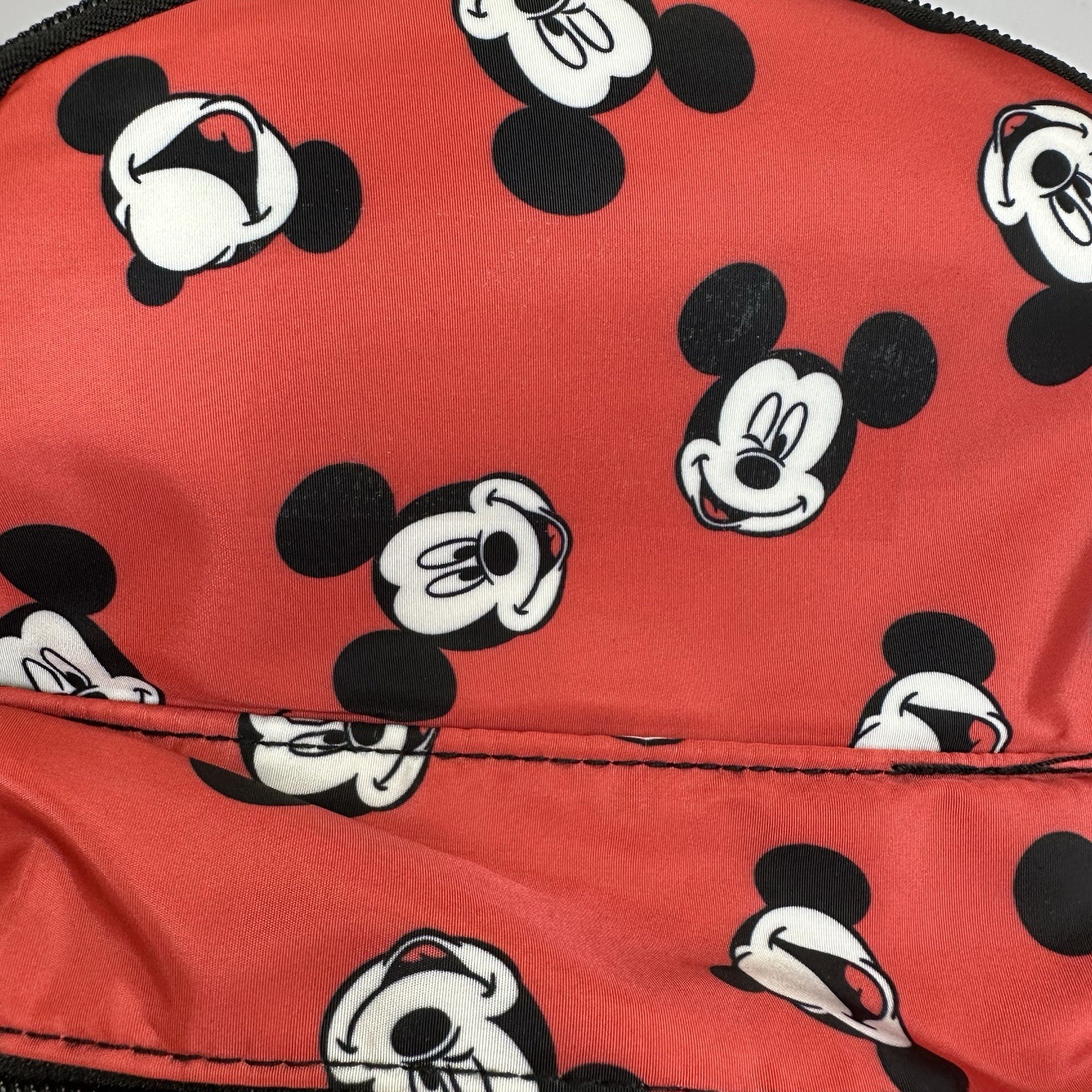 Disney Mickey Mouse All over Print Red+Black Small Backpack Bioworld 11 inch