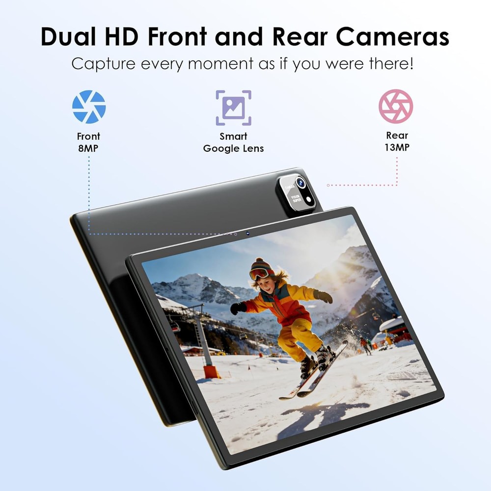 2026 Android 15 Tablet,10.1 inch Tablet with Drop-proof Case,Octa-core(bundle)