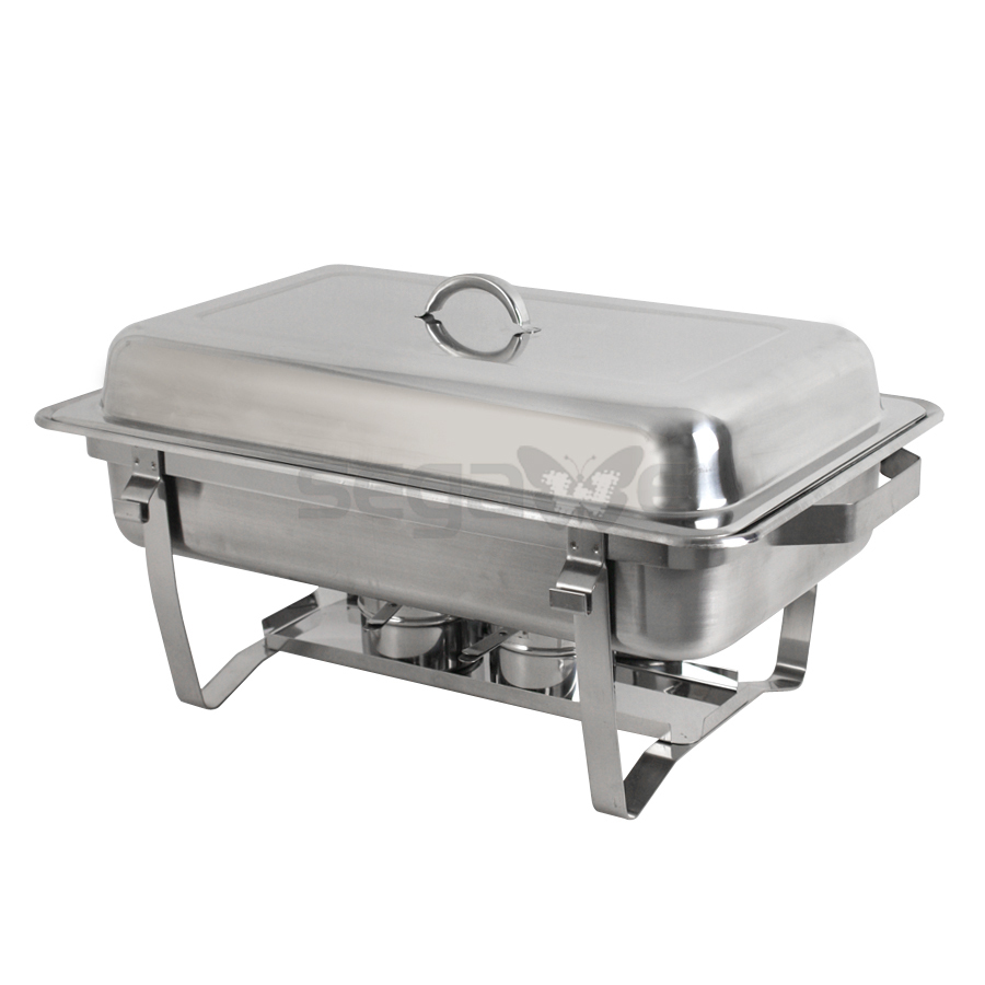2 Packs Lot 2~8 Quart Stainless Steel Rectangular Chafing Dish Buffet Catering