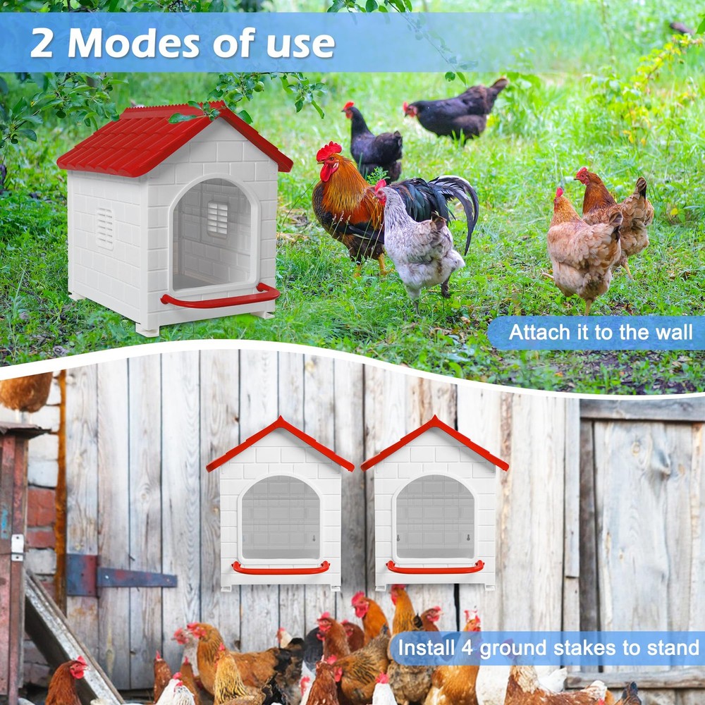 Nesting Boxes for Chicken, Plastic Compartment Chicken Nesting Boxes Coop for...