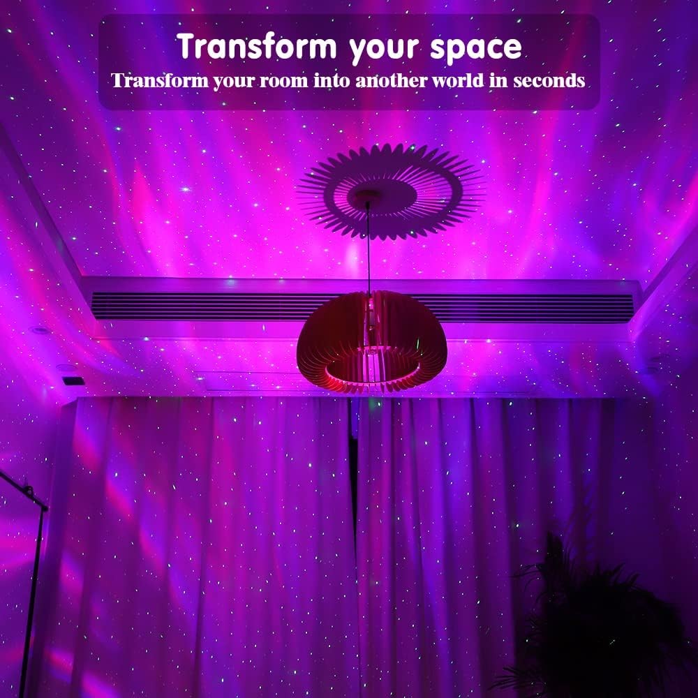 Galaxy Projector Star Projector,Northern Lights with Remote White