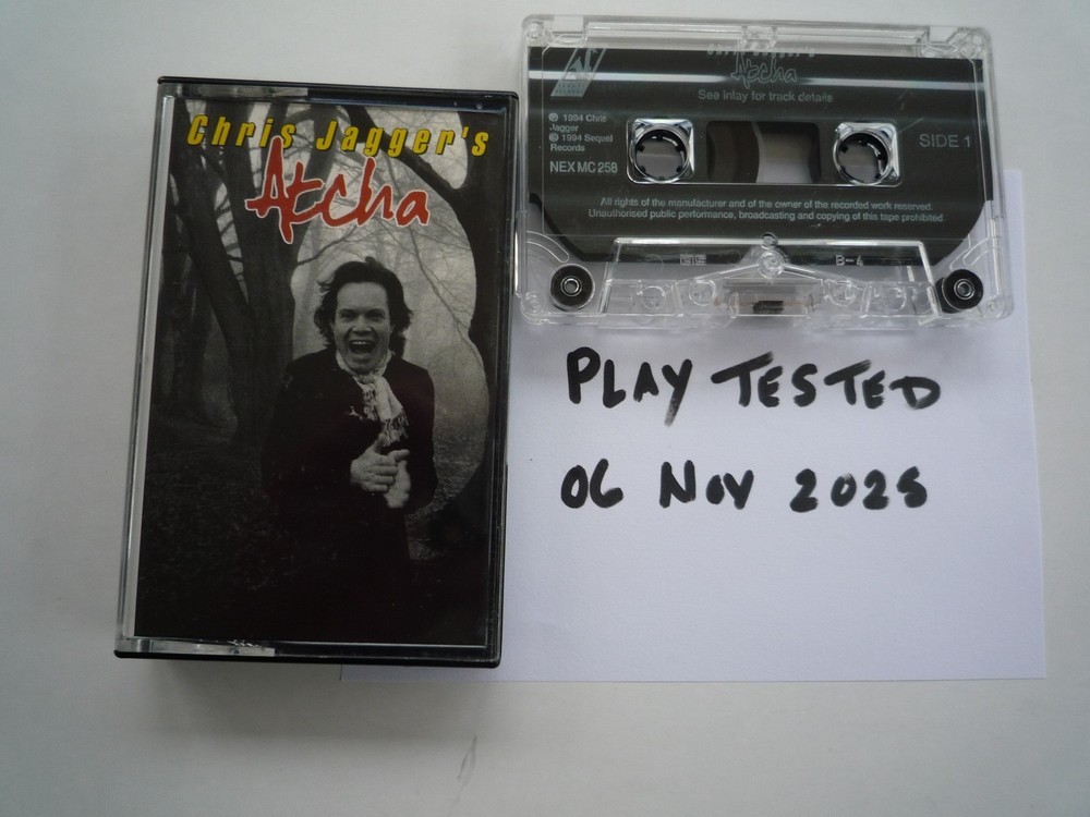 CHRIS JAGGER - ATCHA - CASSETTE - SEQUEL RECORDS - 1994 - LIKE NEW