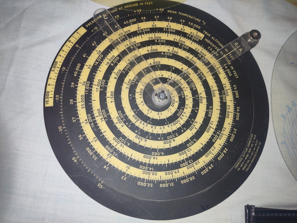 WWII-era Pilot's Altitude Correction Computer, Star Finder, Case