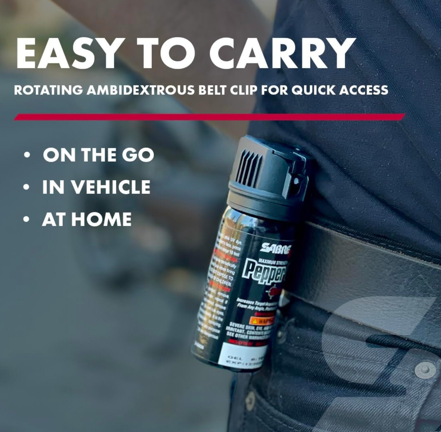 SABRE Crossfire Pepper Gel Fast Flip Top, Max Police Strength 3pack Pepper Spray