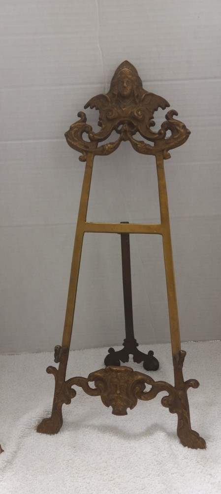 LARGE 19*  VINTAGE BRASS EASEL