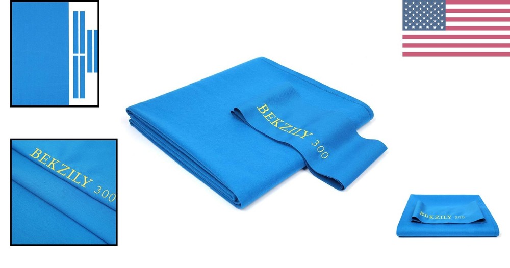 Durable Blue Pool Table Cloth Set 9 ft - Fast Rolling Smooth Surface Technology