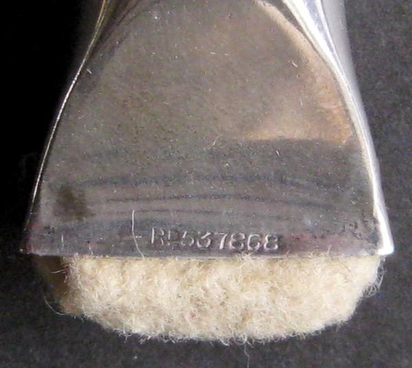 Solid silver, 1909 hall-marked stamp moistener. Fine