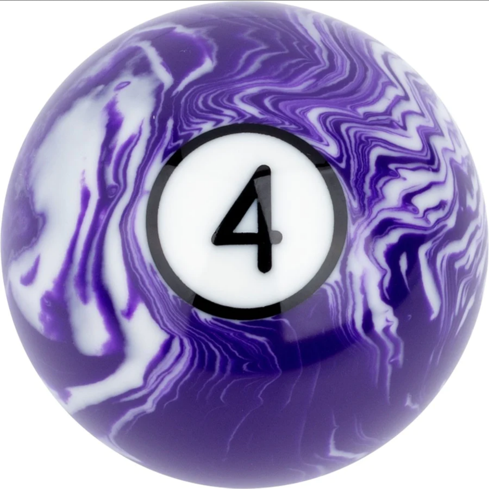 Action White Marble Replacement Pool Ball - RBWM #4