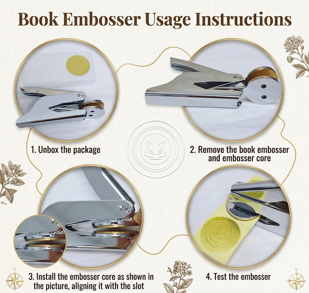 Personalized Book Embosser | Custom Library Embosser | Personal Library Embosser