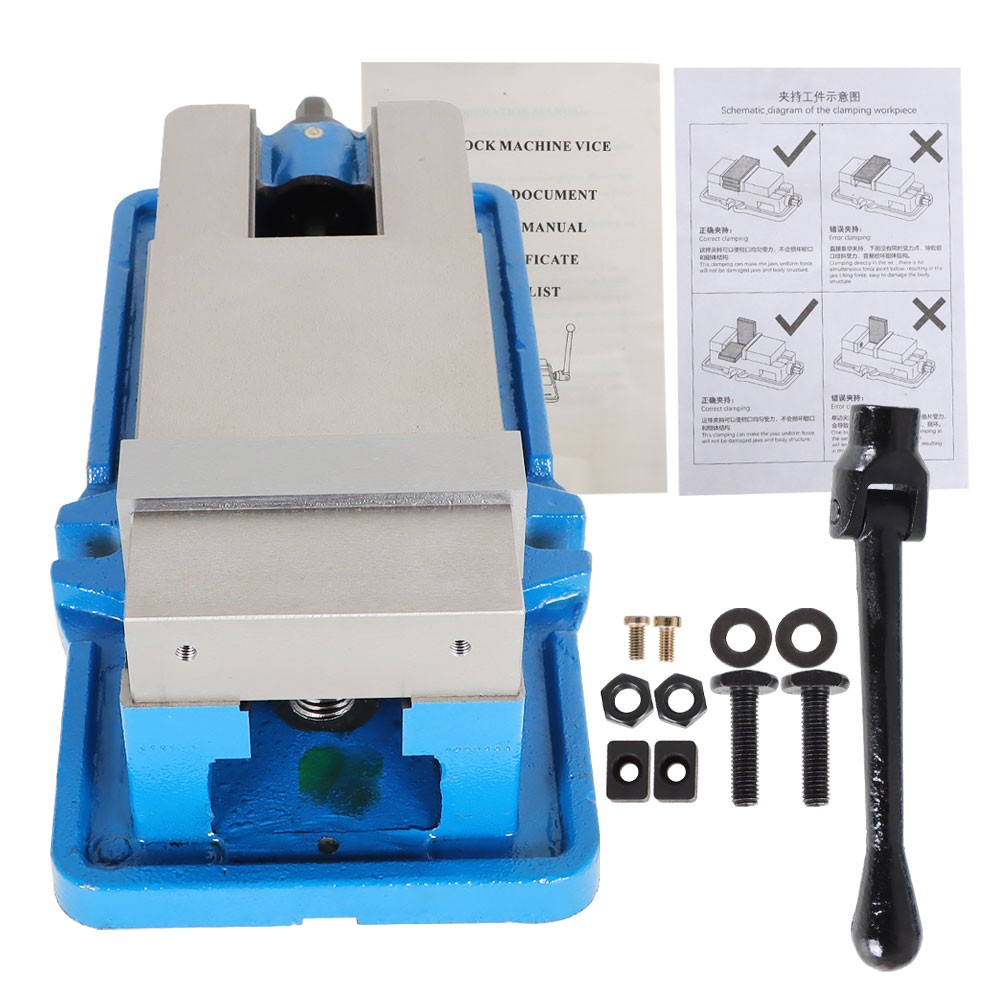 Milling Machine Bench Vise Clamping Vice Precision Without Base 4" Lockdown CNC